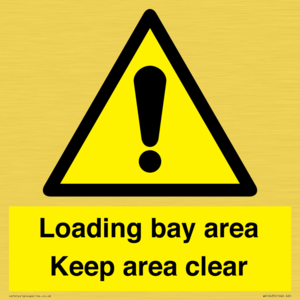 Loading bay area Keep area clear